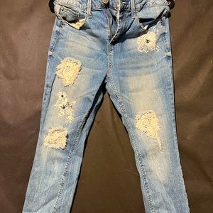 Embroidered Jeans size 8